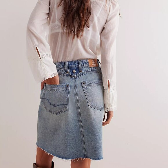 We The Free Suzy Denim Midi Skirt - Picture 2 of 10